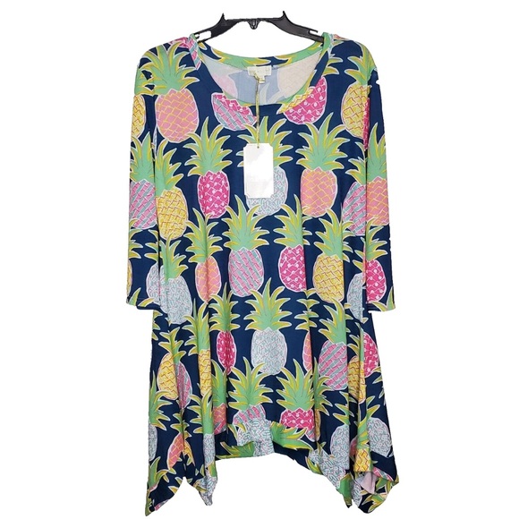 Simply Southern Dresses & Skirts - Simply Southern Colorful Pineapple Print Dress